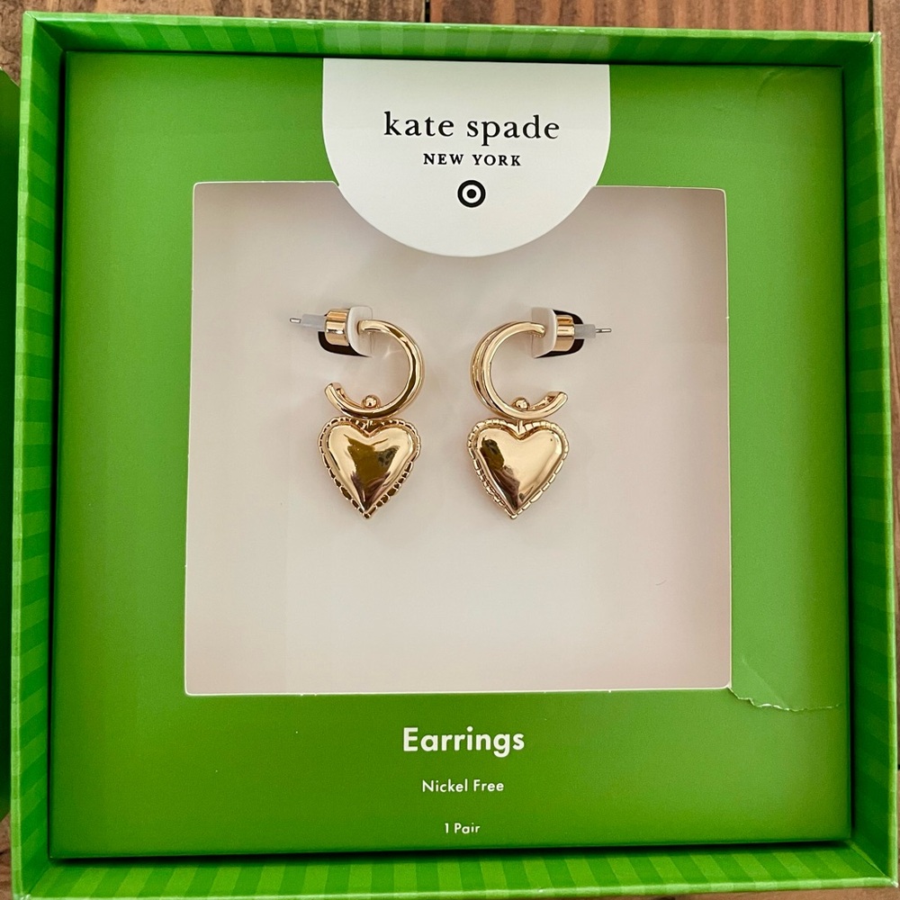 Kate Spade x Target Gold Balloon Heart Drop Earrings